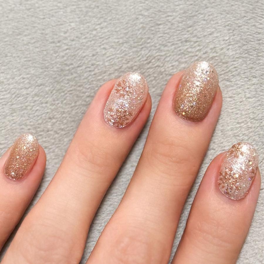 ネイルシール 貼るだけ インココ INCOCO ジェルネイル風 シール ホワイト ゴールド 雪の結晶 クリスマス 貼る ネイル ペディキュア セルフ 簡単 足 キラキラ | INCOCO | 07