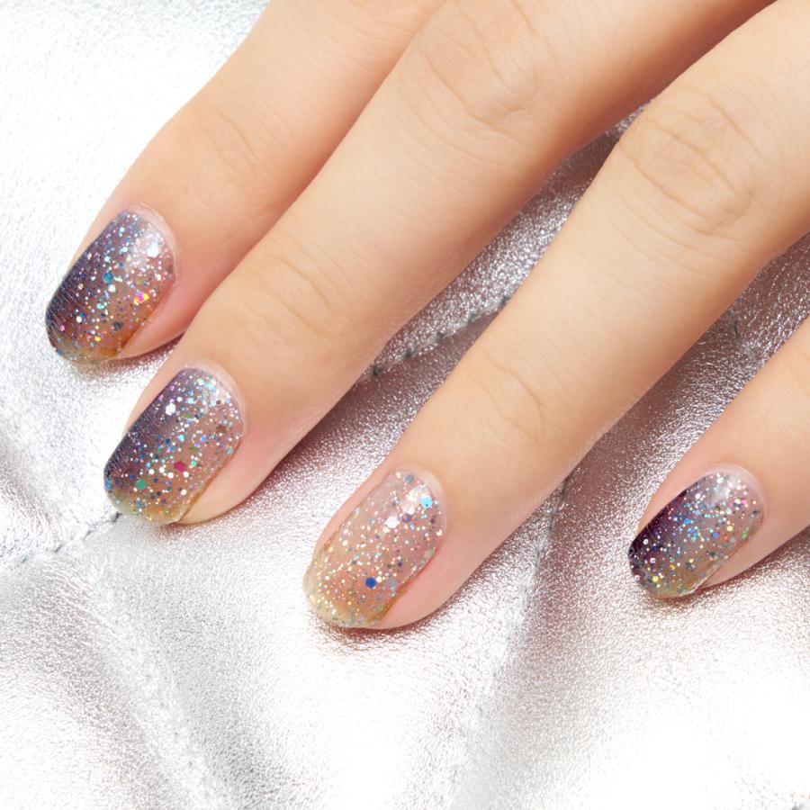 ネイルシール ジェルネイル風 硬化なし インココ 貼るだけ 簡単 マニキュア INCOCO シルバー ブルー マグネットネイル ペディキュア セルフ 足 キラキラ | INCOCO | 05