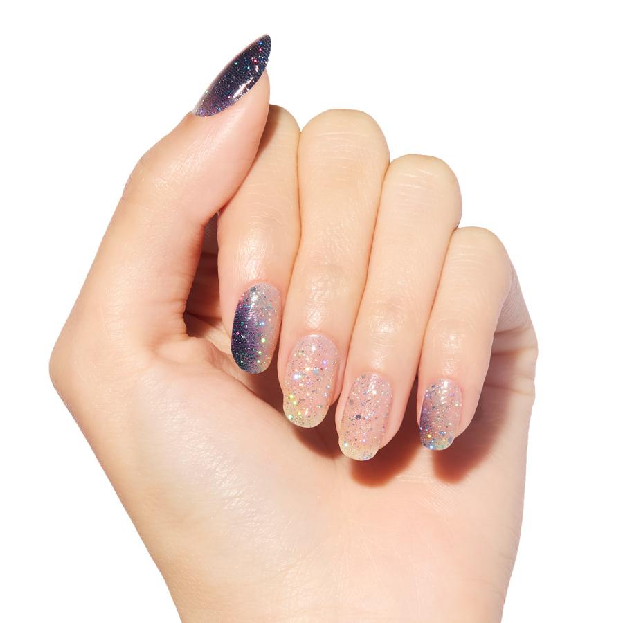 ネイルシール ジェルネイル風 硬化なし インココ 貼るだけ 簡単 マニキュア INCOCO シルバー ブルー マグネットネイル ペディキュア セルフ 足 キラキラ | INCOCO | 09