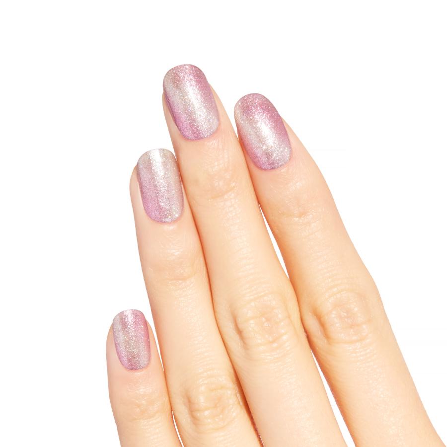 ネイルシール 貼るだけ ジェルネイル風  マグネット風 インココ INCOCO シール ピンク シルバー 貼る ネイル ペディキュア セルフ 簡単 足 | INCOCO | 06