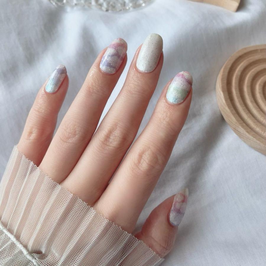 ネイルシール 貼るだけ ジェルネイル風 インココ INCOCO シール ホワイト ピンク 貼る ネイル セルフネイル ペディキュア セルフ 簡単 足 キラキラ 爆買 | INCOCO | 06