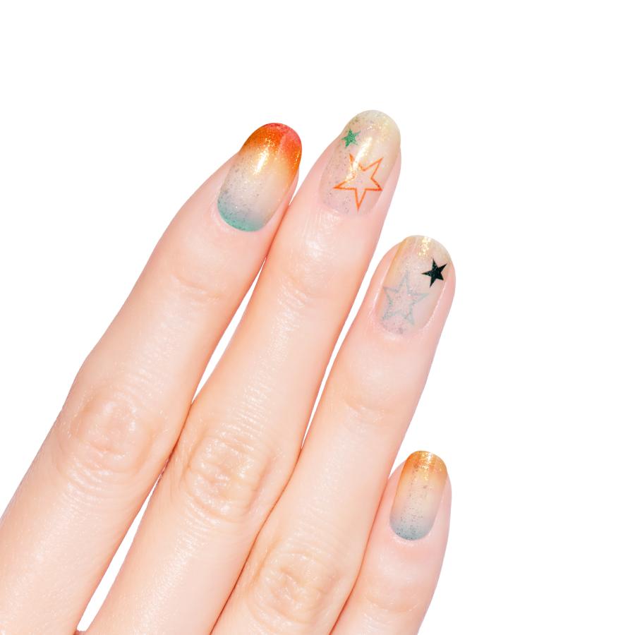 ネイルシール 貼るだけ フット 花 インココ ジェル風 シール マニキュア クリア グリーン オレンジ INCOCO 貼る ネイル ペディキュア セルフ 簡単 足 爆買 | INCOCO | 07