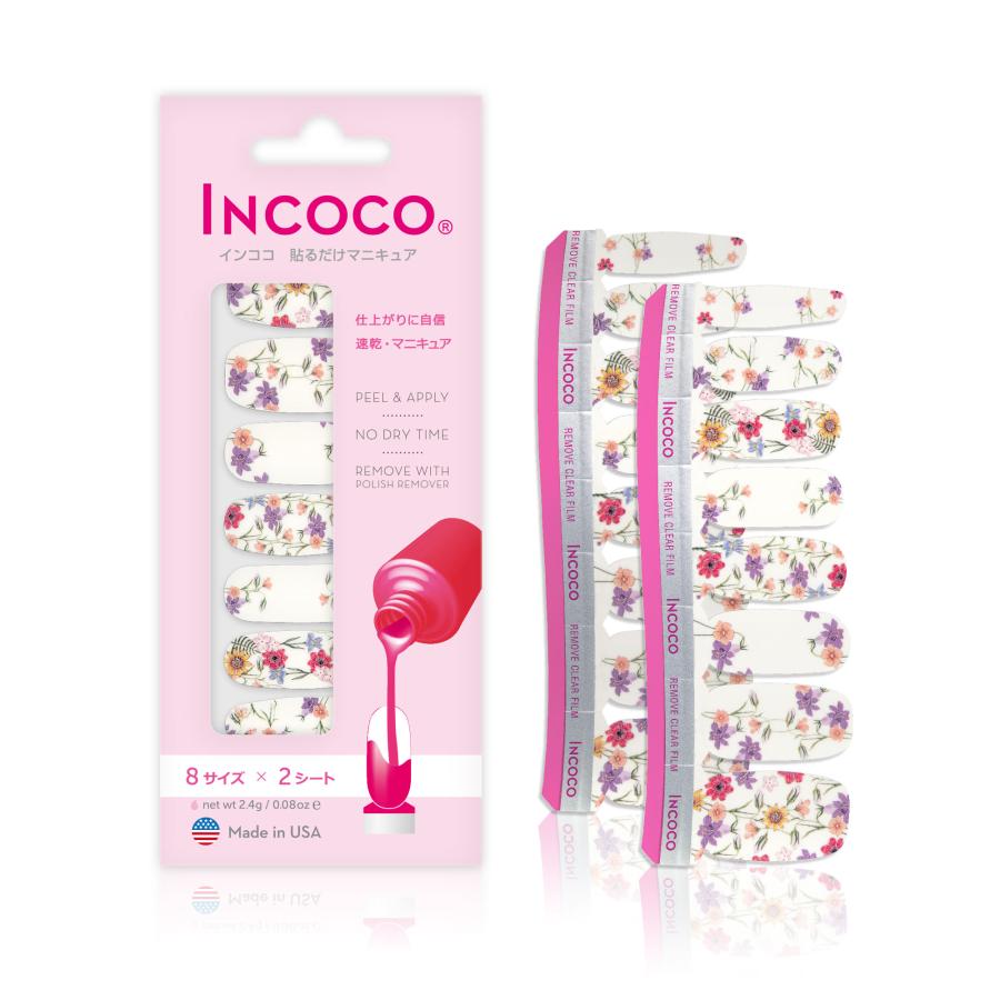 貼る ネイル インココ ネイルシール 花 マニキュア 貼るだけ ネイル クリア セルフ INCOCO 簡単 貼るだけ 足 キラキラ フラワー | INCOCO | 04