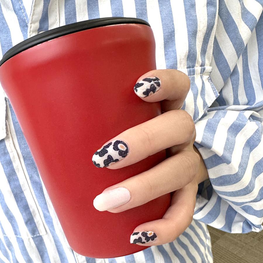 ネイルシール 貼るだけ 簡単 硬化なし インココ 白 紺 マニキュア 花柄 ペディ 春 ネイル セルフ INCOCO キラキラ | INCOCO | 11