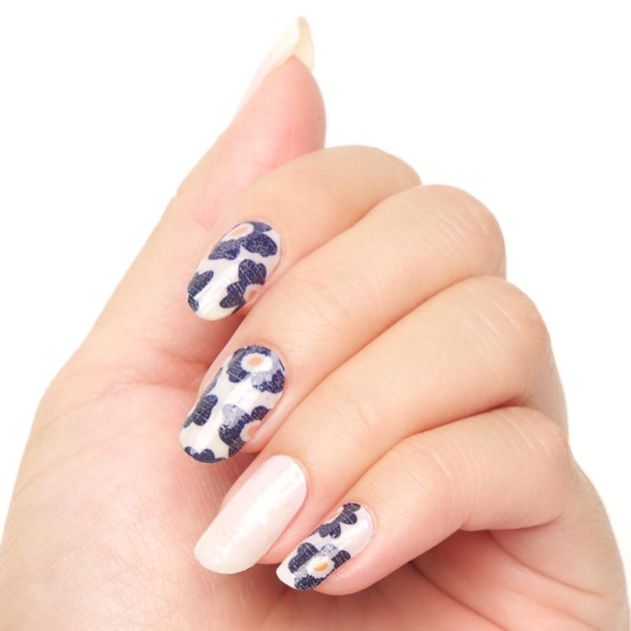 ネイルシール 貼るだけ 簡単 硬化なし インココ 白 紺 マニキュア 花柄 ペディ 春 ネイル セルフ INCOCO キラキラ | INCOCO | 10