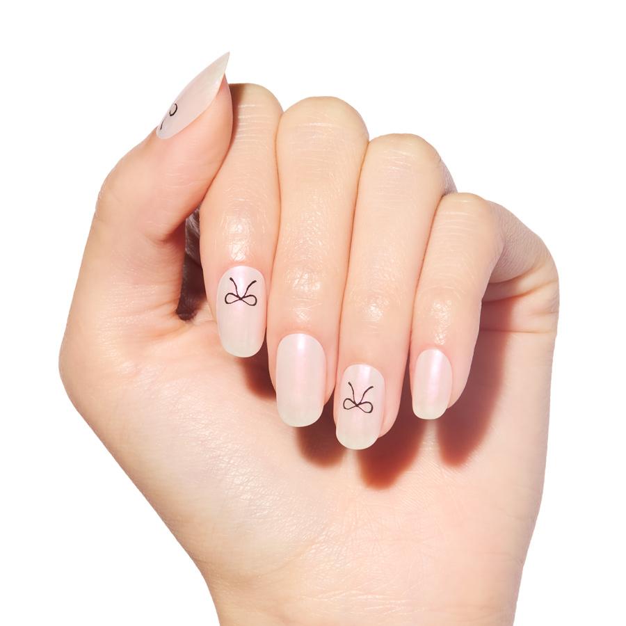 ネイルシール 貼るだけ 簡単 インココ INCOCO ジェルネイル風 シール リボン ホワイト 貼る ネイル ペディキュア セルフ 簡単 貼るだけ 足 キラキラ | INCOCO | 09