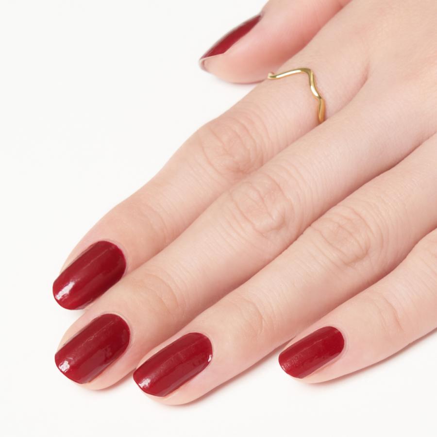 ネイルシール 貼るだけ 簡単 インココ マニキュア レッド 赤 シンプル 単色 貼る ネイル セルフ ペディキュア フット ジェル ネイル シール | INCOCO | 12
