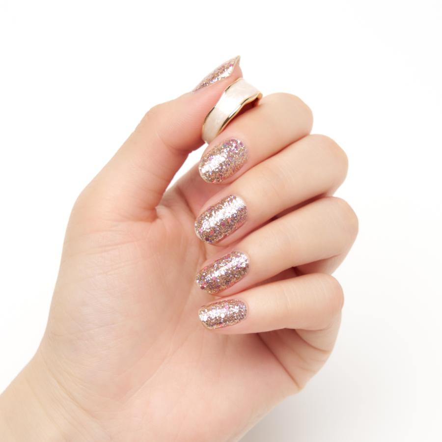 ネイルシール ジェルネイル風 硬化なし インココ 貼るだけ 簡単 INCOCO マニキュア ゴールド 貼る ネイル ペディキュア セルフ 足 キラキラ | INCOCO | 06