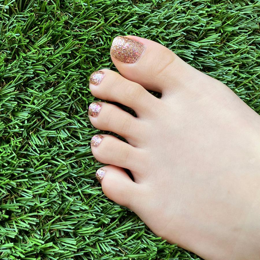 ネイルシール ジェルネイル風 硬化なし インココ 貼るだけ 簡単 INCOCO マニキュア ゴールド 貼る ネイル ペディキュア セルフ 足 キラキラ | INCOCO | 07