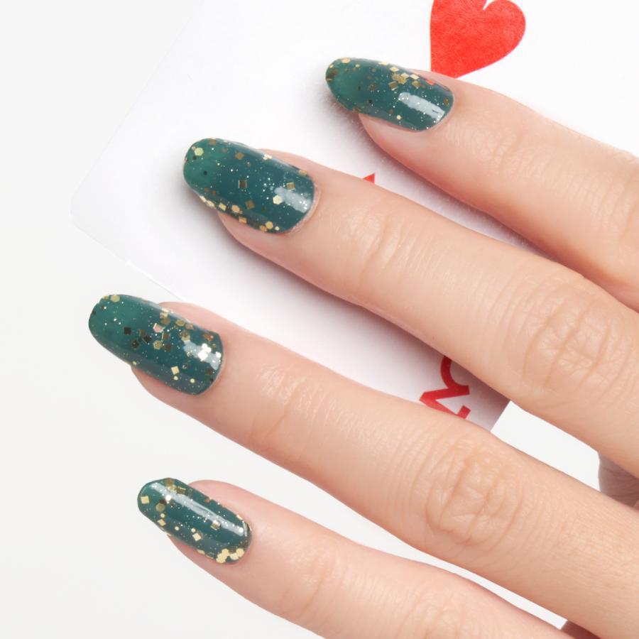 ネイルシール 簡単 貼るだけ ラメ インココ マニキュア グリーン ペディ 貼るだけ 硬化なし ネイル セルフ INCOCO キラキラ | INCOCO | 05