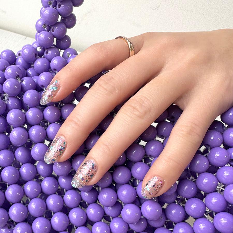 ネイルシール フット ラメ インココ パープル グリーン マニキュア 貼る ネイル ペディキュア ペディ INCOCO セルフ 簡単 貼るだけ 足 キラキラ | INCOCO | 12