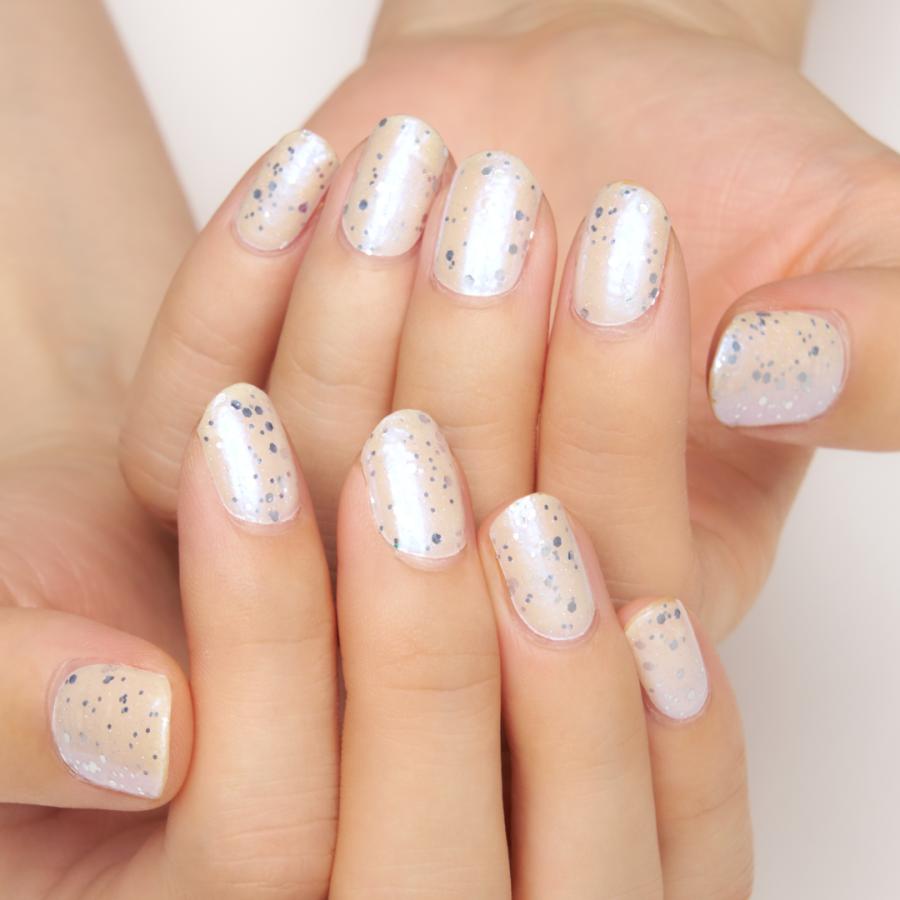 ネイルシール 貼るだけ インココ INCOCO ジェルネイル風 シール ホワイト シルバー クリスマス 貼る ネイル ペディキュア セルフ 簡単 貼るだけ 足 キラキラ | INCOCO | 09