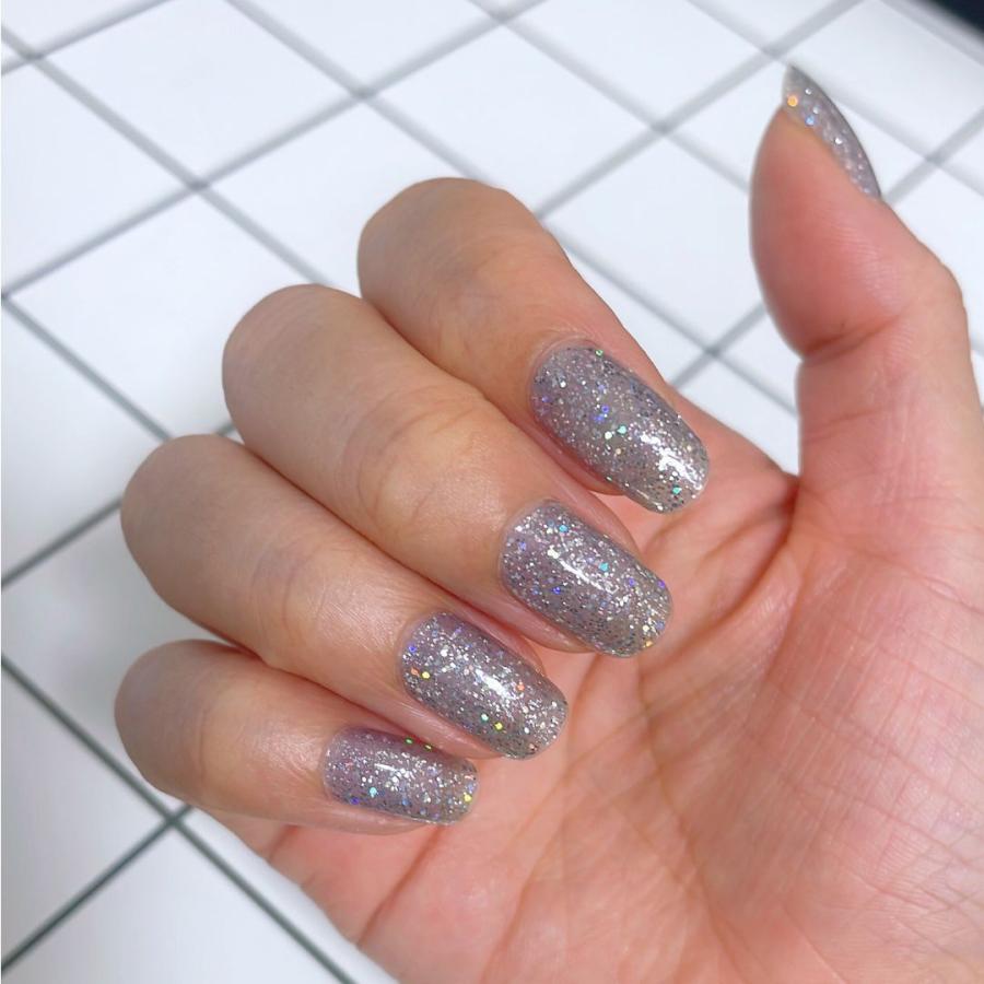 ネイルシール 貼るだけ 簡単 インココ INCOCO ジェルネイル風 シール ラメ ブルー 貼る ネイル ペディキュア セルフ 簡単 貼るだけ 足 キラキラ | INCOCO | 09