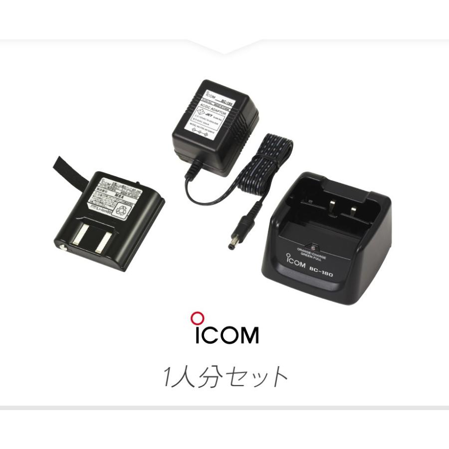 ICOM アイコム IC-4120用 充電器・バッテリー1人分セット (BP