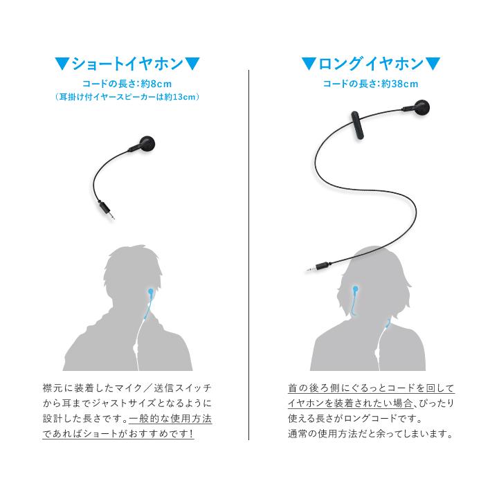 アイコム用 ワーキー イヤホンマイク セパレート 1本分セット (PTT:WKP-A1) / トランシーバー インカム IC-4310 IC-4400 IC-4120 IC-4350 WED-NO-001 |  | 07