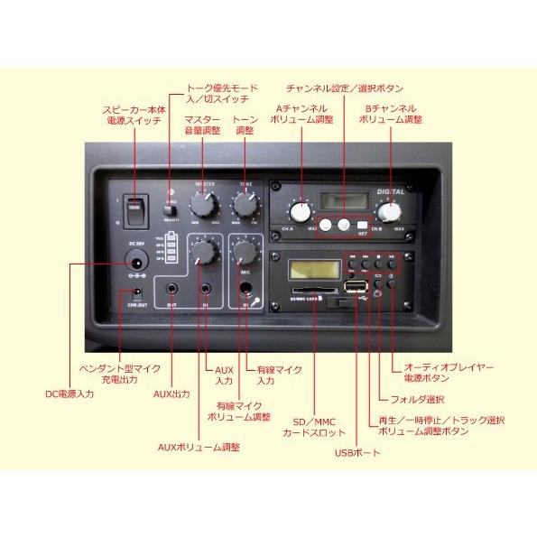 贅沢 2.4GHzキャリングスピーカー＆マイクセット　GPA-580DU-M1　会議、カルチャースクール、イベント事にオススメ