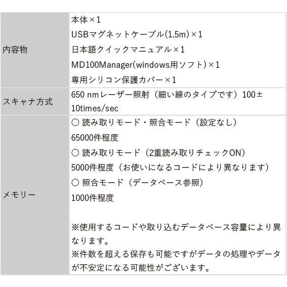 バーコードデータコレクター MD201（USB接続タイプ）の画像