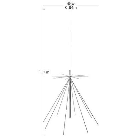D1300AM ダイヤモンド AMラジオ受信対応スーパーディスコーンアンテナ（固定局用）25〜1300MHz受信＋中波（AM）50/144/430/904/1200MHz帯送信可能 送料無料 | 第一電波工業