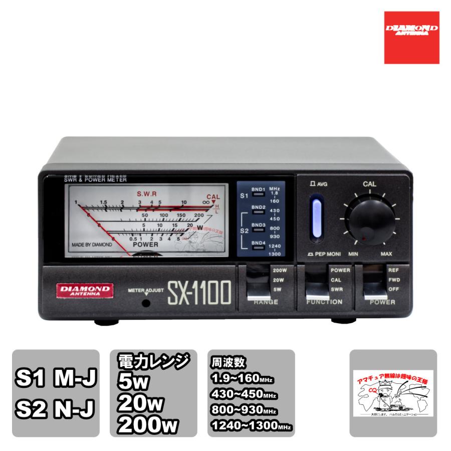 SX-1100 ダイヤモンド 通過形SWR・パワー計 1.8〜1300MHz・2センサー内蔵 | 第一電波工業