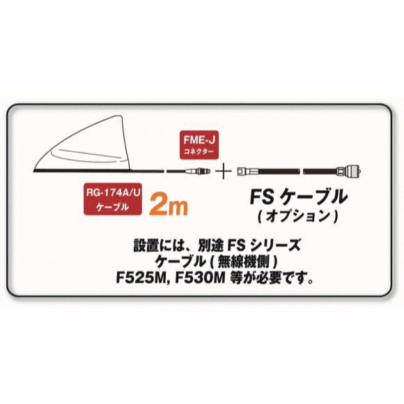 ASF-430W ホワイト コメット 430MHzモノバンドモービル用フィン型アンテナ FME-J型コネクター | COMET（無線） | 03