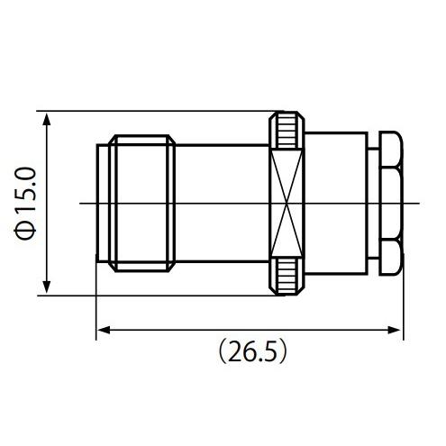 TNC-J-58/U TNCJ型同軸コネクター 適合ケーブルRG-58/U（処理Ni） |  | 01