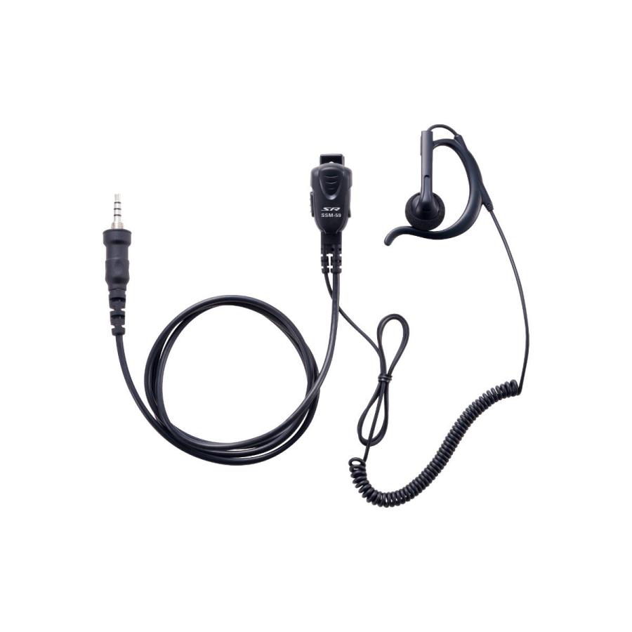 SSM-59ACA スタンダードホライゾン 小型タイピンマイク＆イヤホン（耳かけ式オープンエアー型 カールコード） | 八重洲無線 | 01