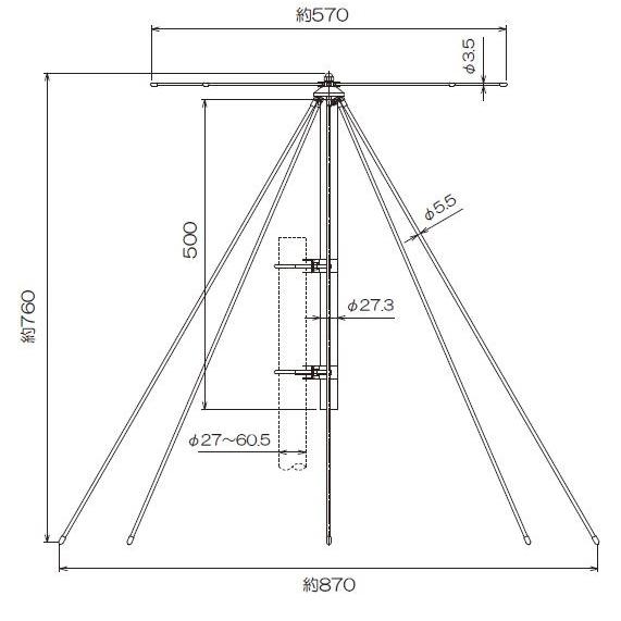 DA3HM アンテナテクノロジー プロフェッショナルディスコーンアンテナ 100〜3000MHz M-J 型 送料無料 |  | 04