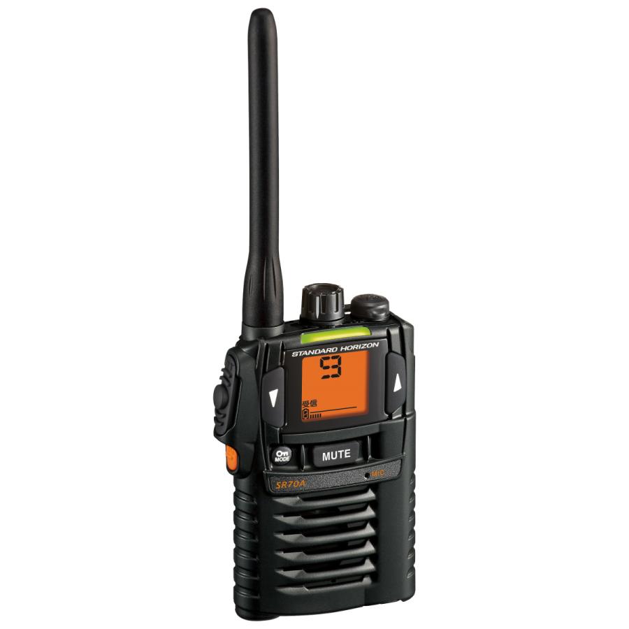 トランシーバー SR70A BLACK ブラック 新バージョン スタンダードホライゾン 特定小電力トランシーバー 交互:20ch,中継27ch | 八重洲無線 | 02
