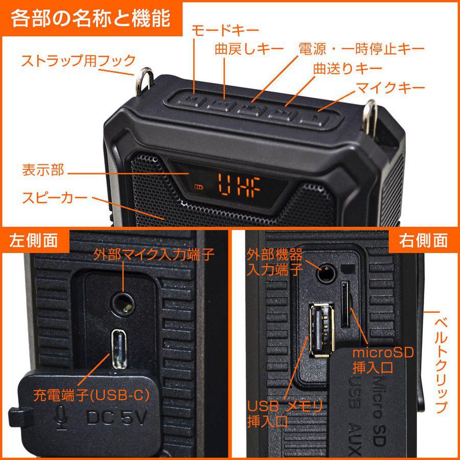 NX-BV20WP(W) NEXTEC ワイヤレスポータブル拡声器 大音量最大18W レジや窓口等での飛沫感染予防に |  | 05