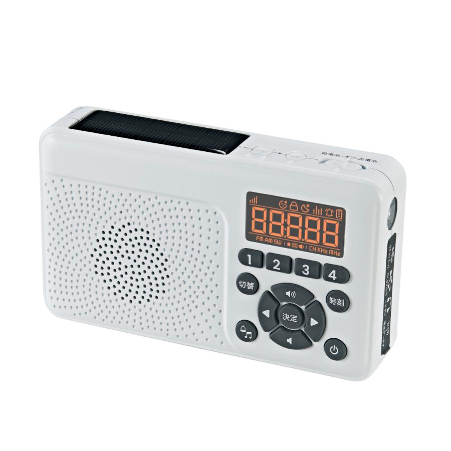 FC-W118RD(W) FIRSTCOM 手回し＆ソーラー充電防災ラジオ 日本製 | FRC | 03
