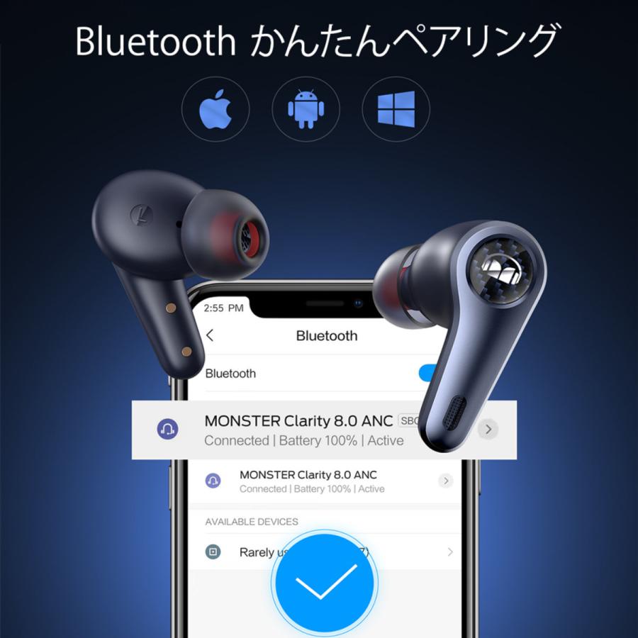 MH22002 MONSTER ワイヤレス Bluetoothイヤホン CLARITY 8.0 ANC 国内正規販売 | MONSTER（オーディオ） | 04
