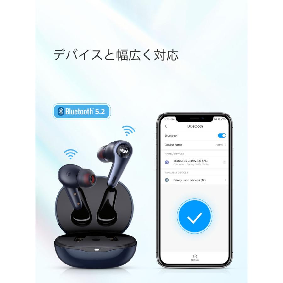 MH22002 MONSTER ワイヤレス Bluetoothイヤホン CLARITY 8.0 ANC 国内正規販売 | MONSTER（オーディオ） | 06