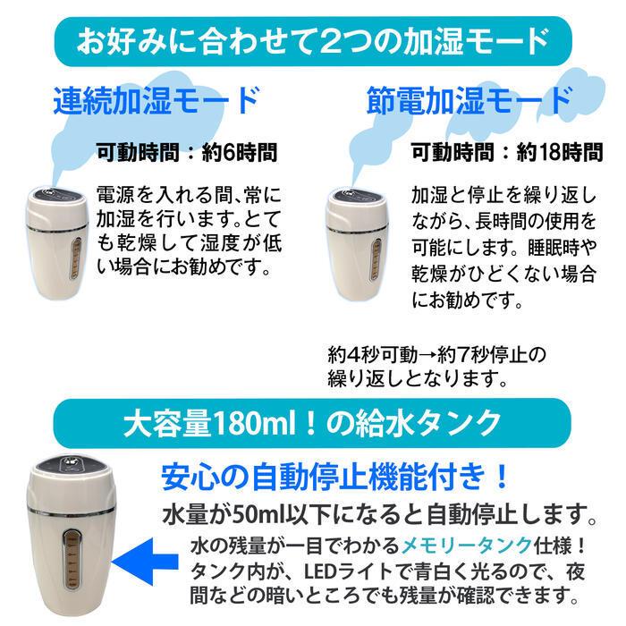 USBミニ加湿器 DC12V シガーソケット対応 超音波ミスト アロマオイル