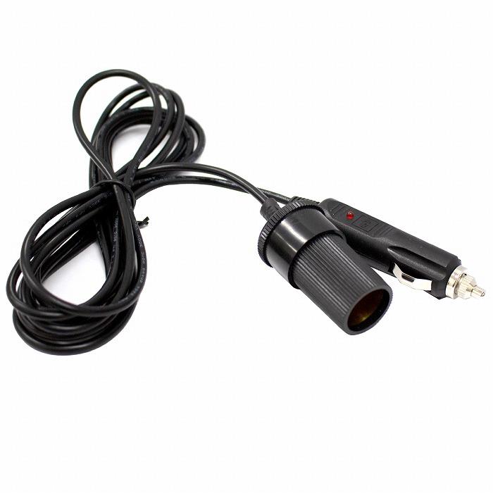 低価格 12v アウトドア Led指示ライト付き 延長コード 3m 延長ケーブル シガーソケット 24v ヒューズ内蔵 内装用品