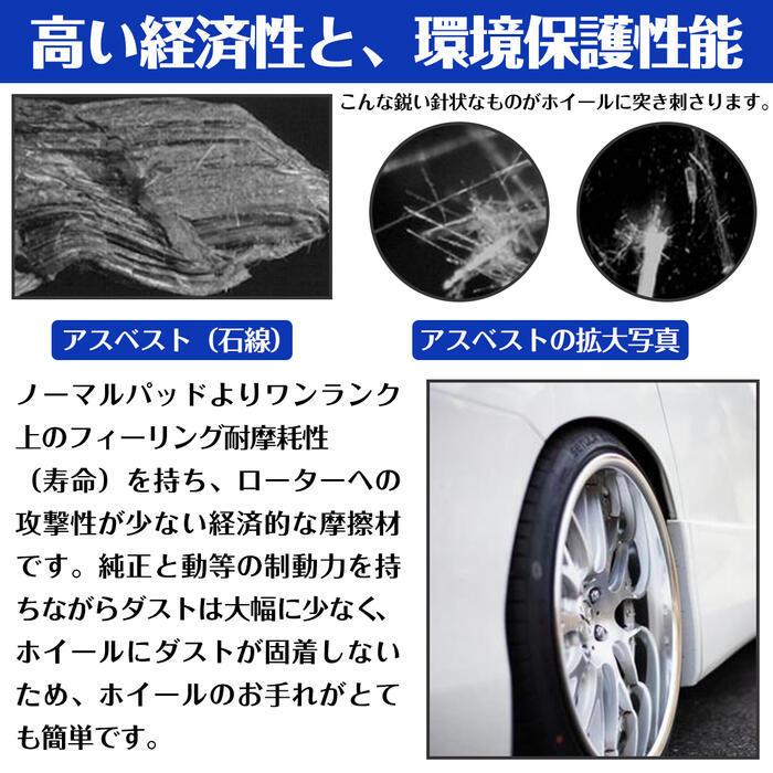 ブレーキパッド ムーヴ・ムーヴカスタム LA100S NA /LA110S 4WD NA フロント ムーブ ムーブカスタム｜increase-gi｜05