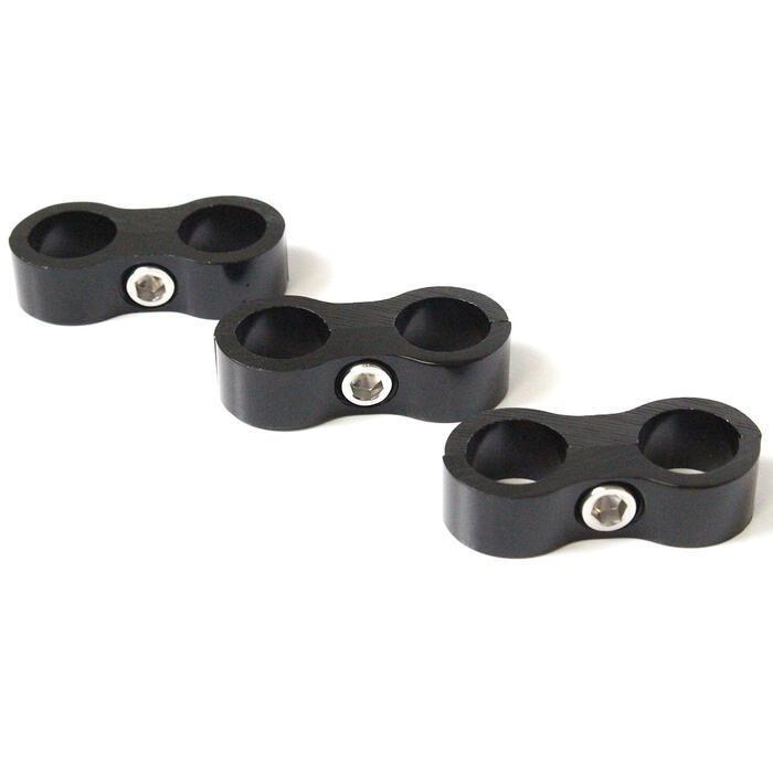 3個set AN8 青』アルミ製 ホースセパレーター オイル ブレーキ