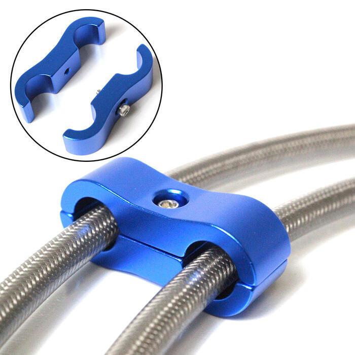 3個set AN10 青』アルミ製 ホースセパレーター オイル ブレーキ