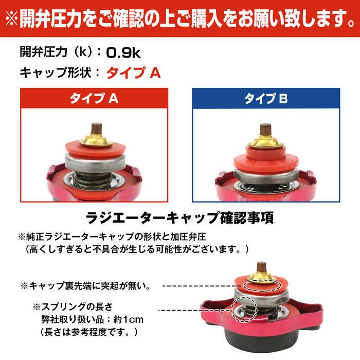 トヨタ（TOYOTA） 水温計付 ラジエーター キャップ 0.9k タイプA [紫色