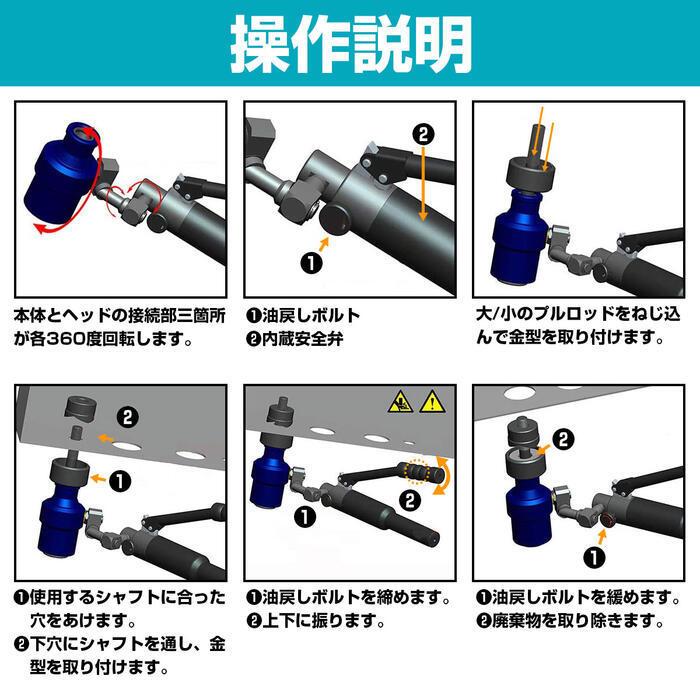 油圧式パンチャー ノックアウトパンチ ダイスセット 6個 収納 油圧式パンチャー ノックアウトパンチ ダイスセット 6個 収納