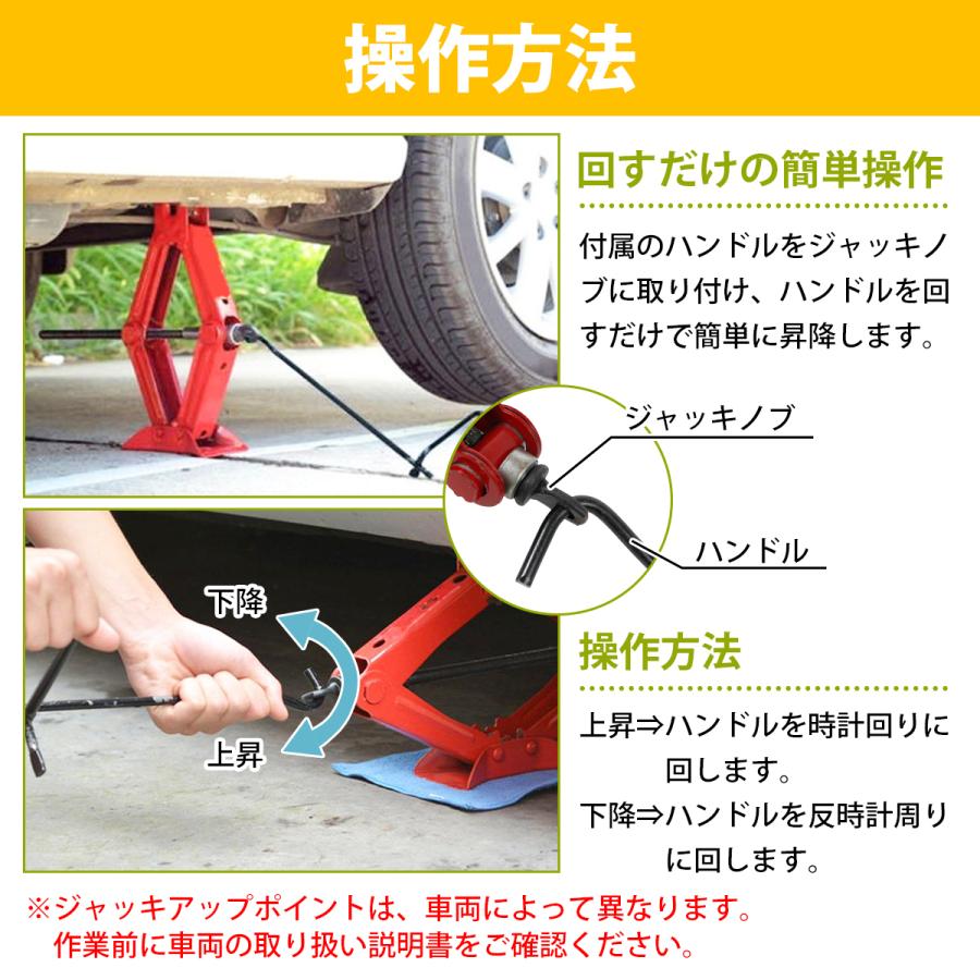 訳あり]パンタジャッキ 連結ハンドル 1t 1トン ホイール脱着 