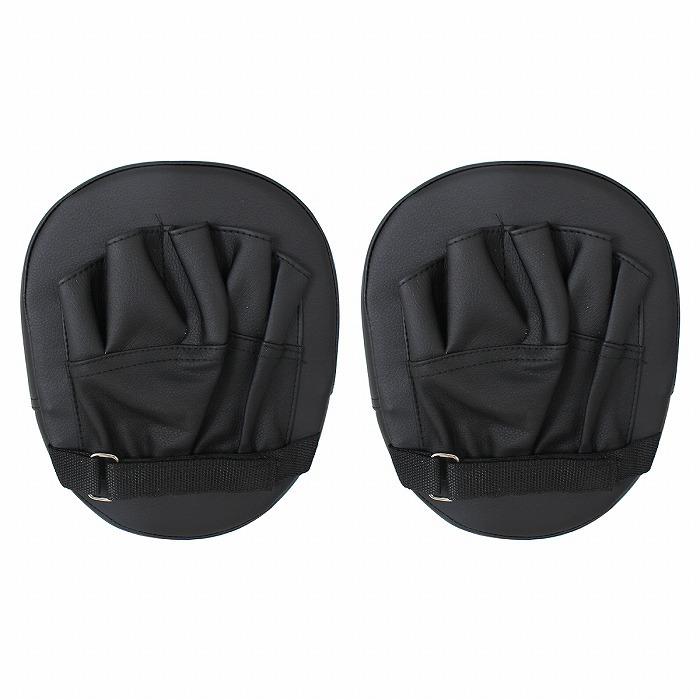 パンチミット トレーニング ボクシング 空手 格闘技 ムエタイ キック ミット 打ち 練習 筋トレ スパーリング カラー 黒 / 赤 | 