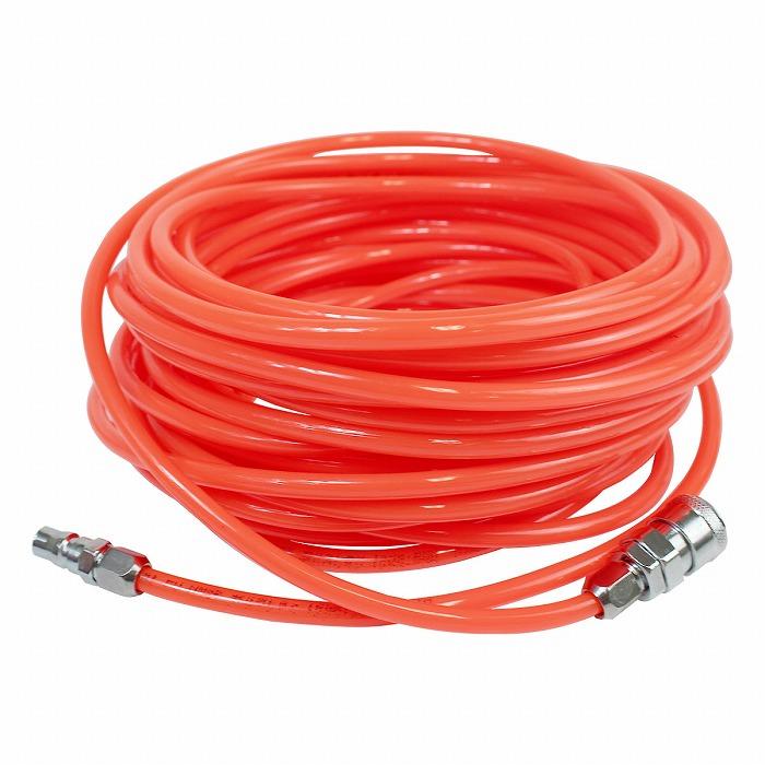 外径8mm 23m』エアーホース 1/4 ワンタッチ カプラー 付き