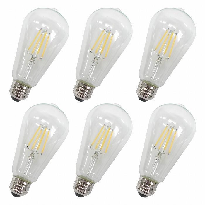 6個 E26 エジソン電球 3000K』40W相当 ヴィンテージ LED エジソン