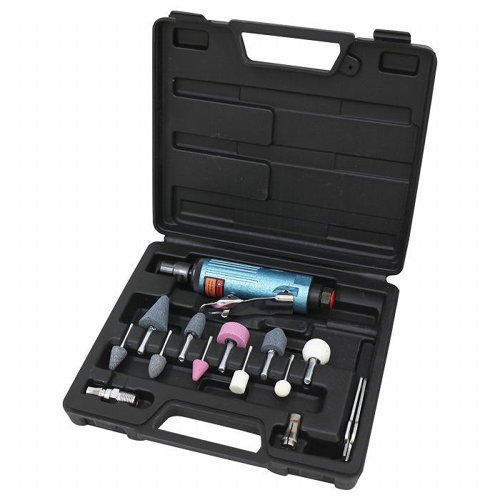 エアー リューター セット 25000rpm 回転 シャンク 砥石 10種 付き