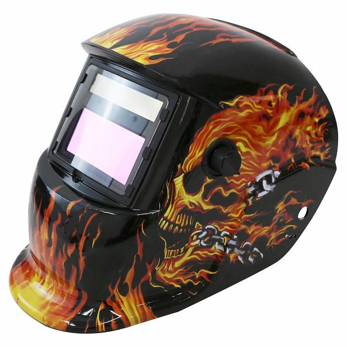 自動遮光 溶接マスク 溶接面 遮光速度1/30000秒 遮光＃9-13 ソーラー充電 アーク TIG MAG MIG 溶接 液晶フルター ヘルメット の商品画像