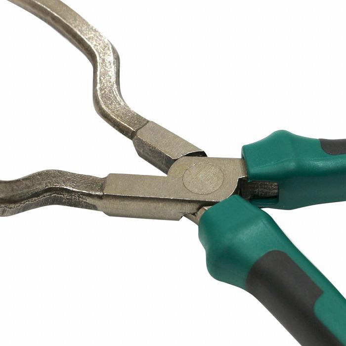 燃料ホースプライヤー ベント形状 カプラー ホース コネクター 外し リムーバー プライヤー 修理 工具 ツール 燃料パイプ |  | 02