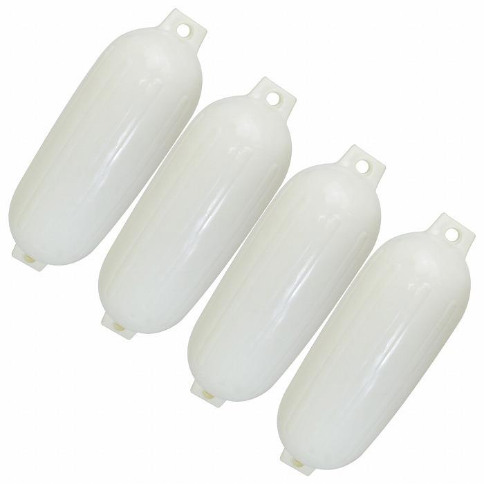 【4個set】ボートフェンダー 680×240mm フロート エアーフェンダー マリン 船 ボート ヨット 艇 係船 浮き 釣り 係留 ブイ 浮き 白 | 