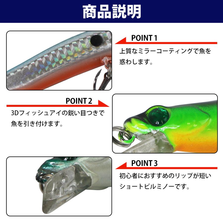 ルアー フローティングミノー 5個セット フィッシング ルアーセット