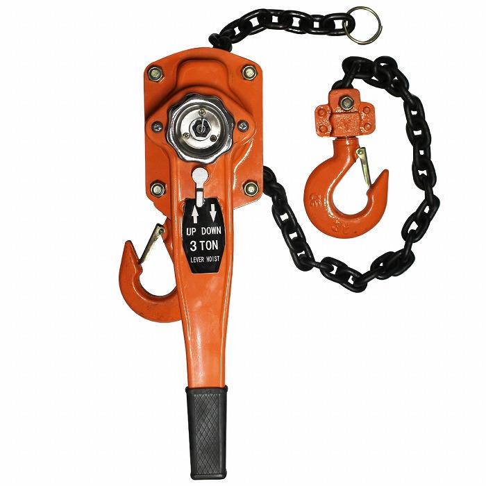 3.0t レバーホイスト 荷締機 レバー式 チェーン ブロック ガチャ ガッチャ レバー チェン ブロック 3000KG 3t ホイスト | 