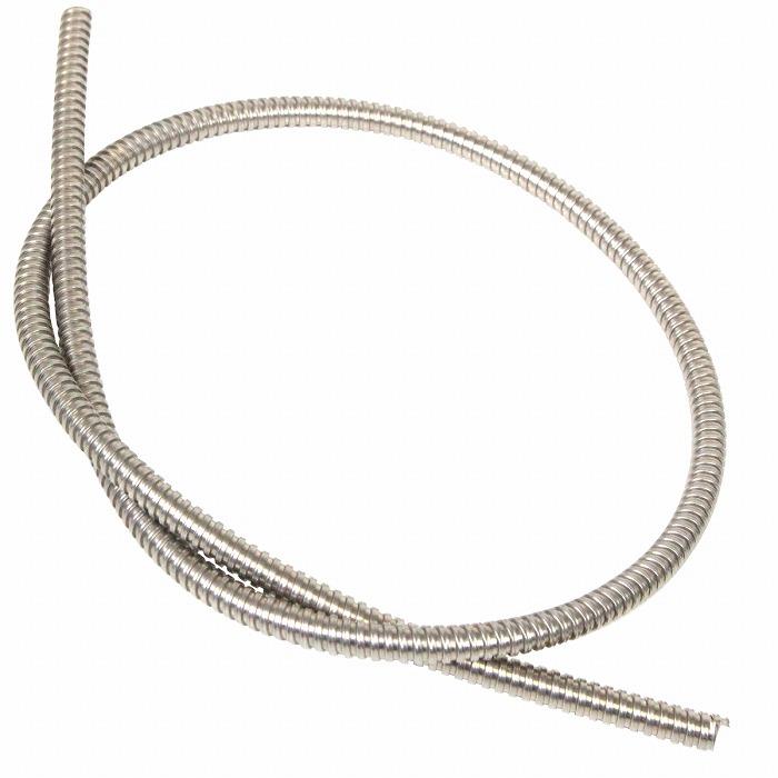 コルゲートチューブ 内径7mm 7φ 長さ 1000mm 100cm 1m ブレーキ ホース 配線 コード カスタム カバー バイク 銀 シルバー | 